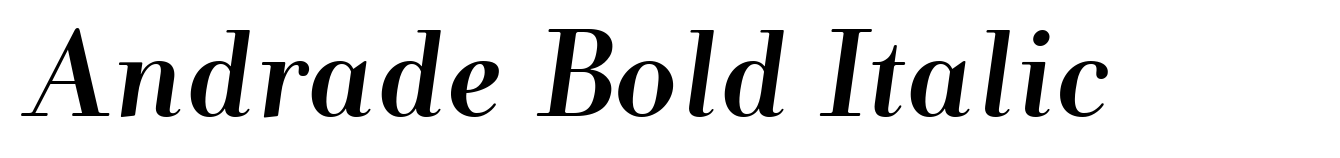 Andrade Bold Italic